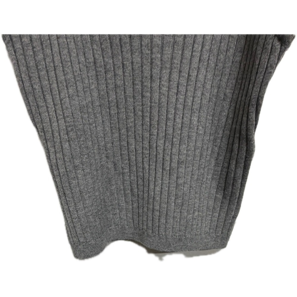 7 For All Mankind Gray Ribbed Knit Cami Tank Top Medium Y2K Minimalist Basic - Picture 3 of 6